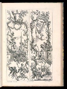 Bound Print, Two Upright Panels, Livre de Paneaux irréguliers (Book of Irregular Panels), 1738 (CH 18238537)