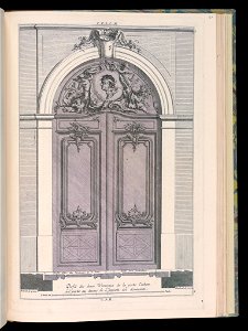 Bound Print, Profil de deux Venteaux de la porte Cochere (Profile of Two Venteaux of a Carriage Door), Livre de Portes Cocheres (Book of Carriage Doors), 18th century (CH 18238797)
