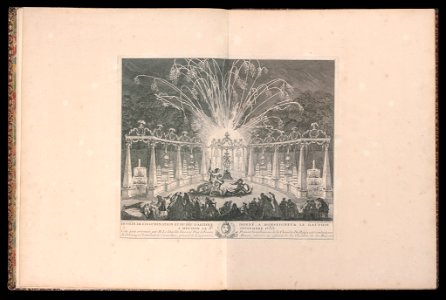 Bound Print, Dessein de l’illumination et du feu d’artifice donné à Monseigneur le Dauphin à Meudon le 3e septembre 1735 (Design of the Illumination and Fireworks dedicated to His Grace the Dauphin at (CH 18221217)