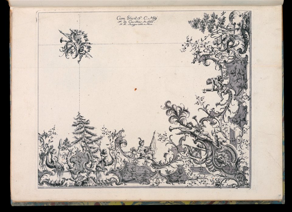 Bound Print, Quarter of a Ceiling, Livre de Plafonds (Book of Ceilings), 1740 (CH 18238485)