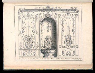 Bound Print, Wall Niche with Fountain, Nouveaux desseins de Lambris (New Wainscoting Designs), 18th century (CH 18238699)