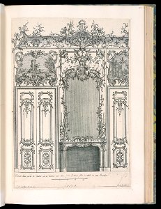 Bound Print, Wall with Chimneypiece and Mirror, Livre de Lambris (Book of Wainscoting), 18th century (CH 18238651)