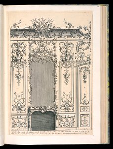 Bound Print, Wall with Chimneypiece and Mirror, Livre de Lambris (Book of Wainscoting), 18th century (CH 18238645)