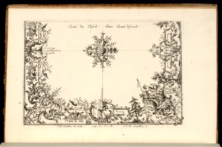 Bound Print, Two Quarters of a Ceiling, Nouveau Livre de Plafonds (New Book of Ceilings), 1740–68 (CH 18238279)