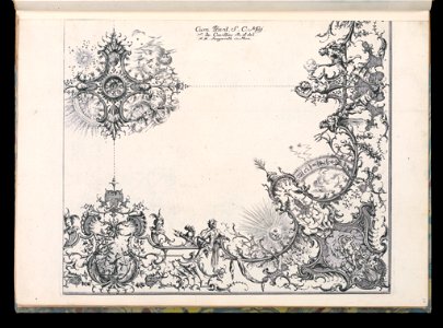 Bound Print, Quarter of a Ceiling, Livre de Plafonds (Book of Ceilings), 1740 (CH 18238489)