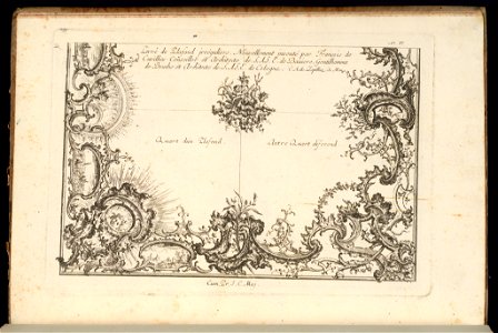 Bound Print, Two Quarters of a Ceiling, Nouveau Livre de Plafonds Irréguliers (New Book of Irregular Ceilings), 1740–68 (CH 18238307)