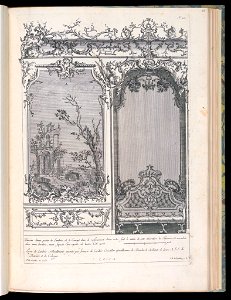 Bound Print, Wall with Painting and Canapé in Niche, Livre de Lambris (Book of Wainscoting), 18th century (CH 18238613)