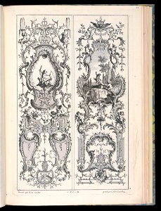 Bound Print, Two Upright Panels, Livre de Paneaux à divers usages (Book of Panels for Various Uses), 1738 and 1745 (CH 18238747)