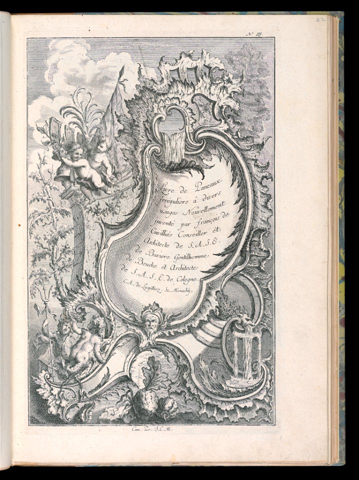 Bound Print, Title Page, Livre de Paneaux irréguliers (Book of Irregular Panels), 1738 (CH 18238535)