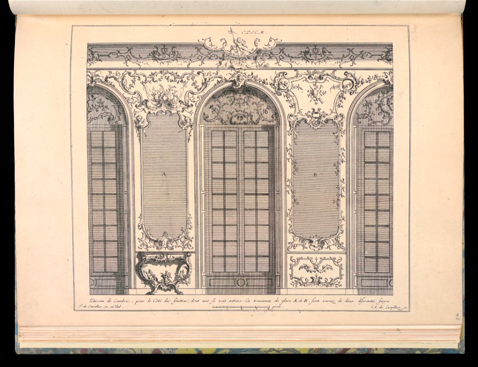 Bound Print, Wall with Two Trumeaux, Nouveaux desseins de Lambris (New Wainscoting Designs), 18th century (CH 18238705)
