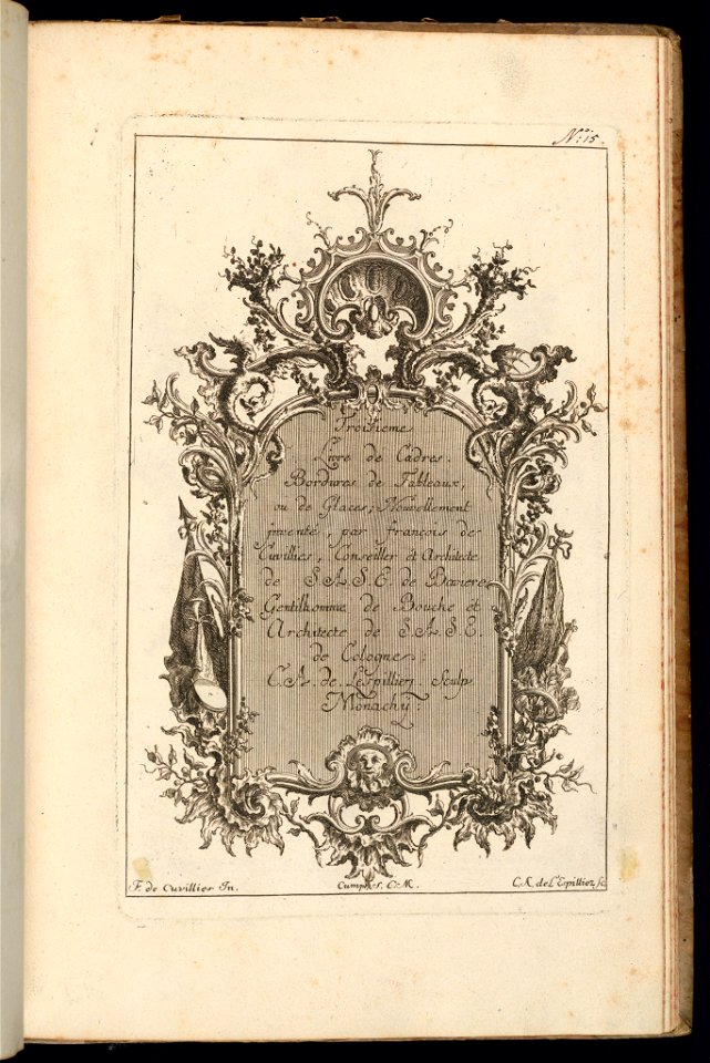 Bound Print, Title Page, Troisième Livre de Cadres (Third Book of Frames), 1740–68 (CH 18238221)