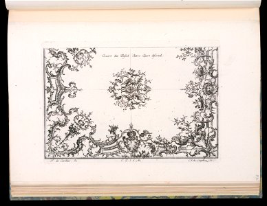 Bound Print, Two Quarters of a Ceiling, Nouveau Livre de Plafonds (New Book of Ceilings), 1740–68 (CH 18238593)