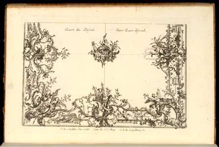 Bound Print, Two Quarters of a Ceiling, Nouveau Livre de Plafonds Irréguliers (New Book of Irregular Ceilings), 1740–68 (CH 18238313)