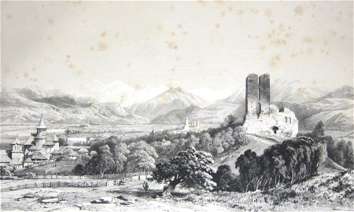Bouquet - Vue de la ville et du Monastère d'Argis