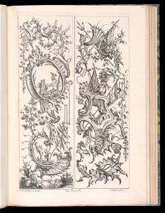 Bound Print, Two Upright Panels, Livre de Paneaux irréguliers (Book of Irregular Panels), 1738 (CH 18238545)