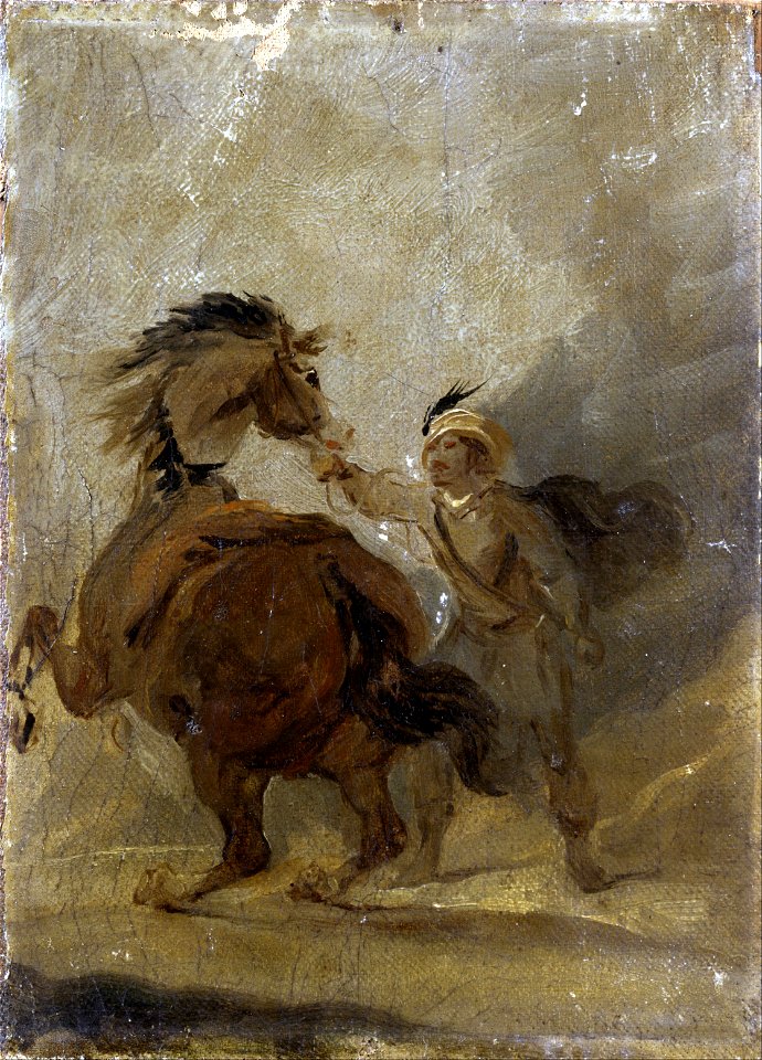Bourgeois, Sir Peter Francis - A Man holding a Horse - Google Art Project