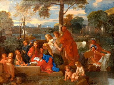 BOURDON Sébastien 1660c Le repos de la Sainte Famille