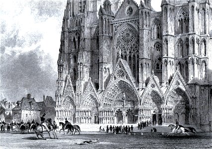Bourges cathedral c1840