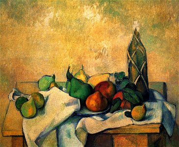 Bouteille de liqueur, par Paul Cézanne, Yorck. Free illustration for personal and commercial use.