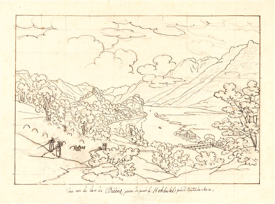 CH-NB - Brienzersee, Aareausfluss von Westen mit Blick auf Ringgenberg - Collection Gugelmann - GS-GUGE-LORY-B-28