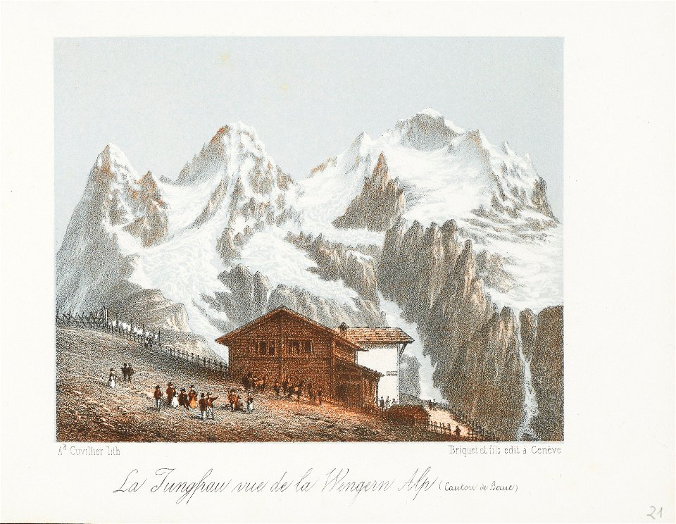 CH-NB - La Jungfrau vue de la Wengern Alp - Collection Gugelmann - GS-GUGE-31-45