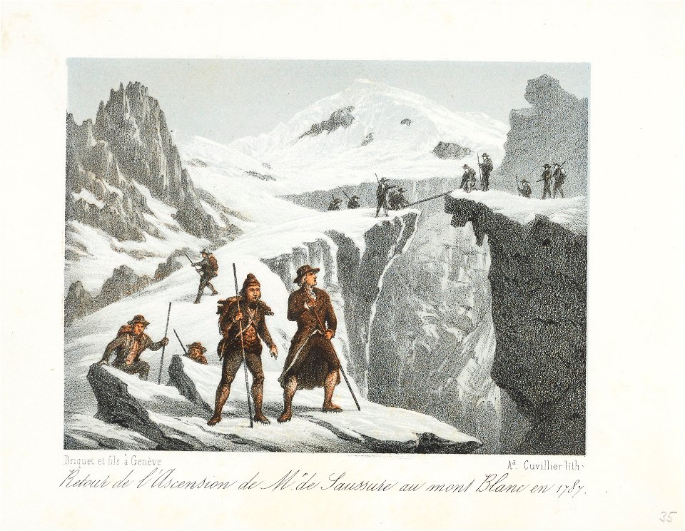 CH-NB - Retour de l'Ascension de Mr. de Saussure au mont Blanc en 1787 - Collection Gugelmann - GS-GUGE-31-74