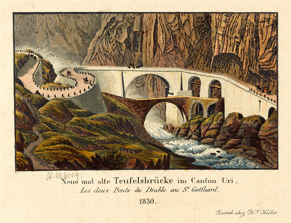 CH-NB - Neue und alte Teufelsbrücke im Canton Uri - Collection Gugelmann - GS-GRAF-ANSI-UR-7