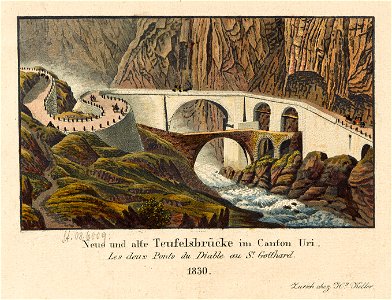 CH-NB - Neue und alte Teufelsbrücke im Canton Uri - Collection Gugelmann - GS-GRAF-ANSI-UR-7