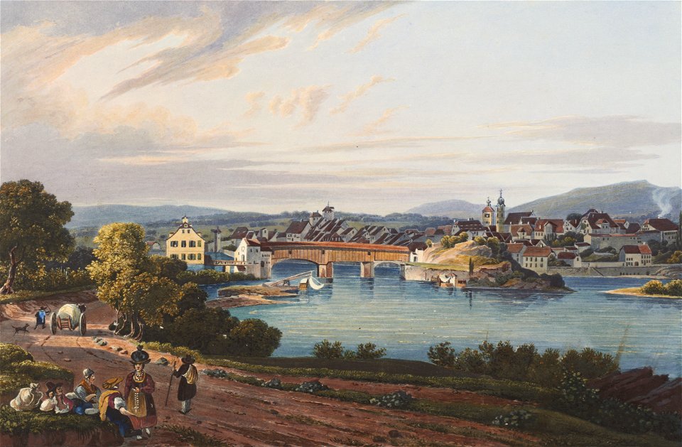 Rheinfelden von Westen ca1830