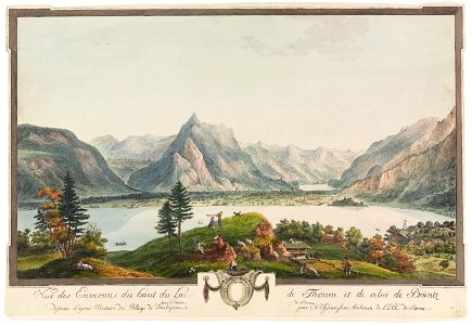 CH-NB - Thunersee und Brienzersee, von Südwesten von Därligen aus - Collection Gugelmann - GS-GUGE-SPRÜNGLIN-B-3