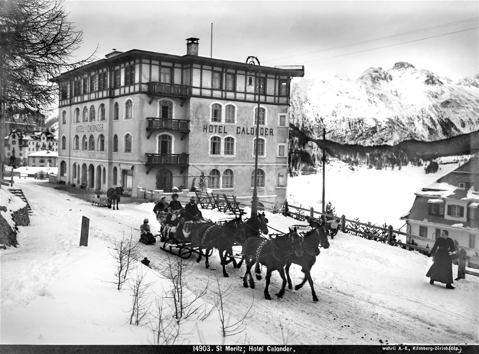 CH-NB - St. Moritz, Hotel Calonder, Aussenansicht - EAD-WEHR-14903-B