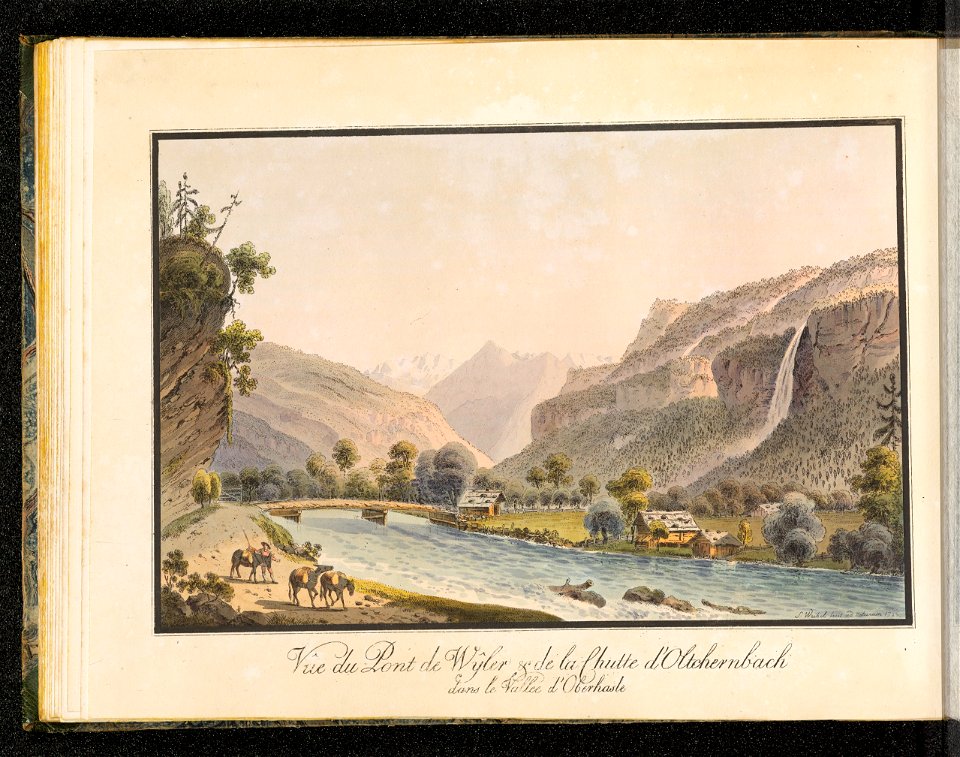 CH-NB - Vûe du Pont de Wyler & de la Chutte d'Oltchernbach dans la Vallee d'Oberhasle - Collection Gugelmann - GS-GUGE-202-68