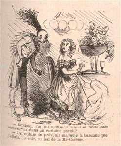 CHAM - Le Monde illustré - 4 avril 1868 - La Mi-Carême