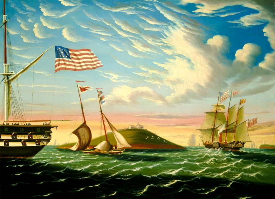 Thomas Chambers - Boston Harbor (National Gallery of Art)