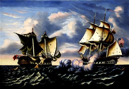 Thomas Chambers - Capture of H.B.M. Frigate „Macedonian“ by U.S. Frigate „United States“, October 25, 1812