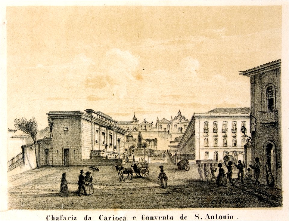 Chafariz da Carioca e Convento de S. Antônio, da Coleção Brasiliana Iconográfica