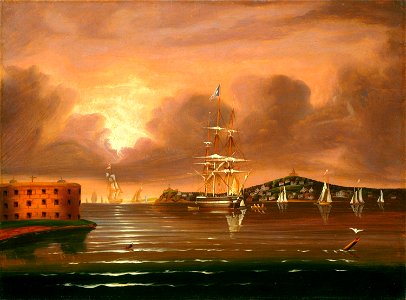 Thomas Chambers - Threatening Sky, Bay of New York