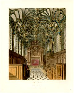 Chapel, Hampton Court, from Pyne's Royal Residences, 1819 - panteek pyn106-512
