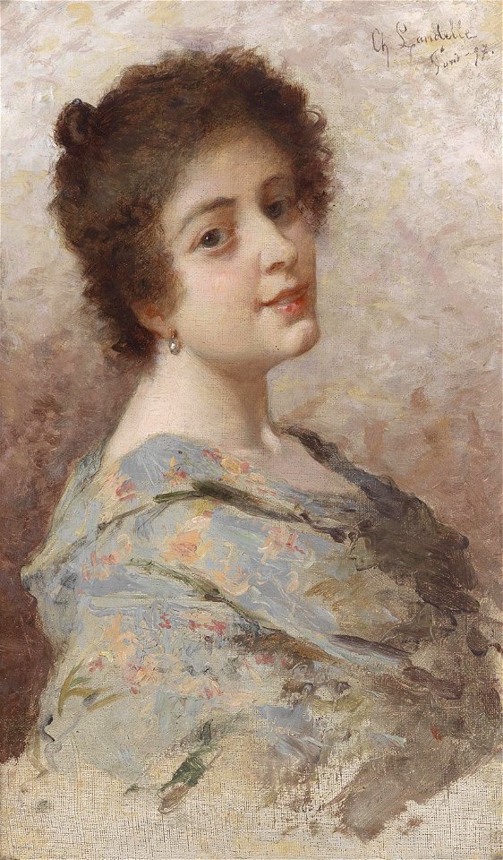 Charles Landelle Portrait of a young lady 1897