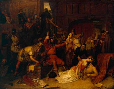 Charles Landseer (1799-1879) - The Pillaging of a Jew's House in the Reign of Richard I - N00611 - National Gallery