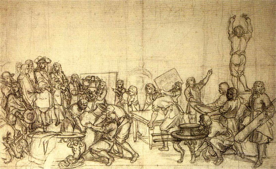 Charles Le Brun - Louis XIV Visiting the Gobelins Factory - WGA12553