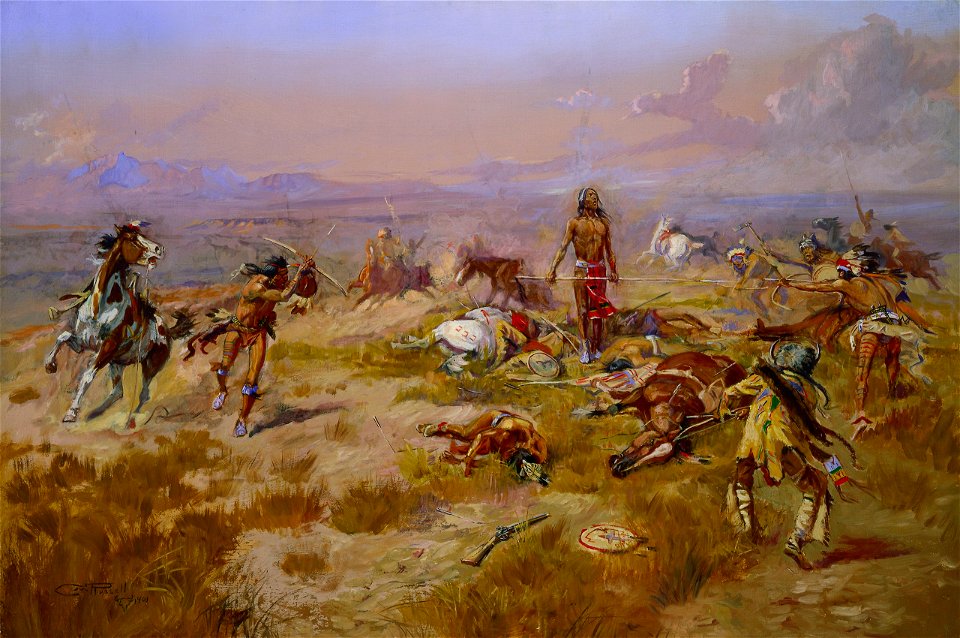Charles M. Russell - The Death Song of Lone Wolf - 85.107 - Minneapolis Institute of Arts