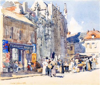 Charles John Watson - Watson-98267 - Street scene (probably Northern France) - circa 1890