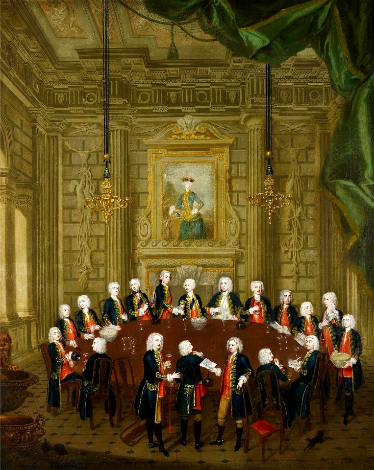 Charles Philips (1708-47) - Frederick, Prince of Wales, with the Members of the 'La Table Ronde' - RCIN 406101 - Royal Collection