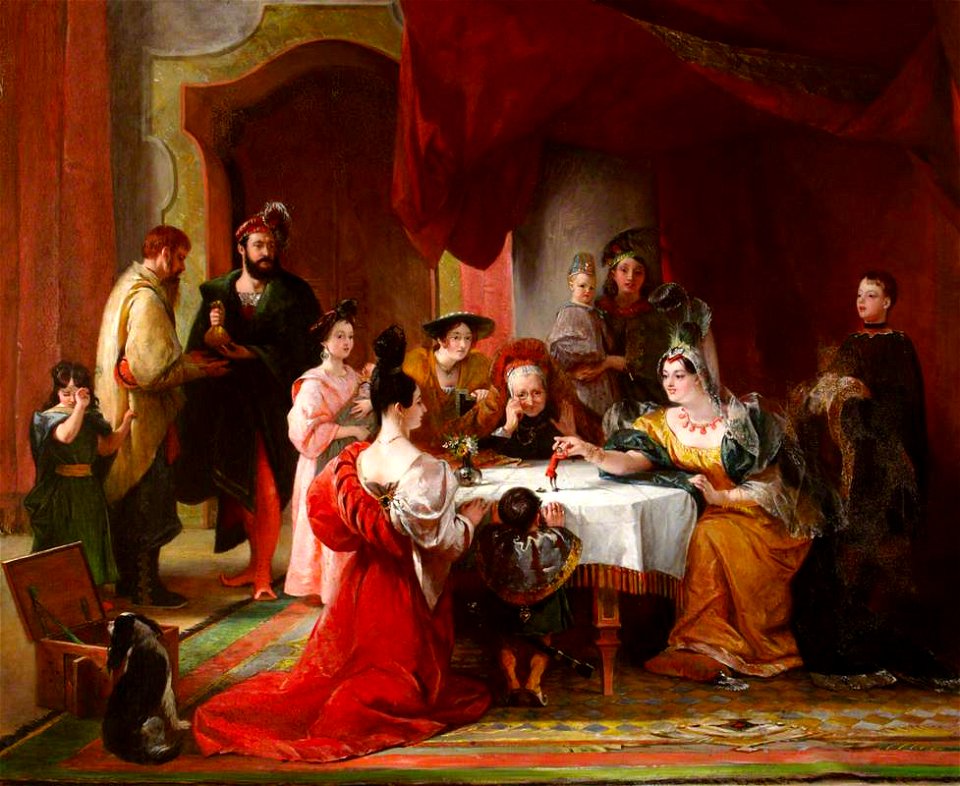 Charles Robert Leslie (1794-1859) - Gulliver Presented to the Queen of Brobdignag (from Jonathan Swift's 'Gulliver's Travels', 1726–1735) - 485039 - National Trust