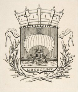 Charles Meryon, Coat-of-Arms Symbolic of the City of Paris with the motto - It Rocks But Does Not Sink, 1854