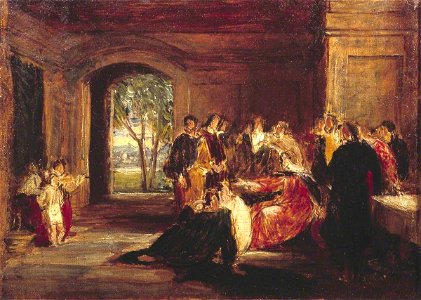 Charles Robert Leslie (1794-1859) - Sketch for 'Christ Rebuking His Disciples by Calling the Little Child' - N01793 - National Gallery