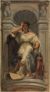 Charles Louis Lucien Muller - Esquisse pour la coupole du pavillon Denon au Louvre , La pensée (ou l'architecture) - PPP4680 - Musée des Beaux-Arts de la ville de Paris