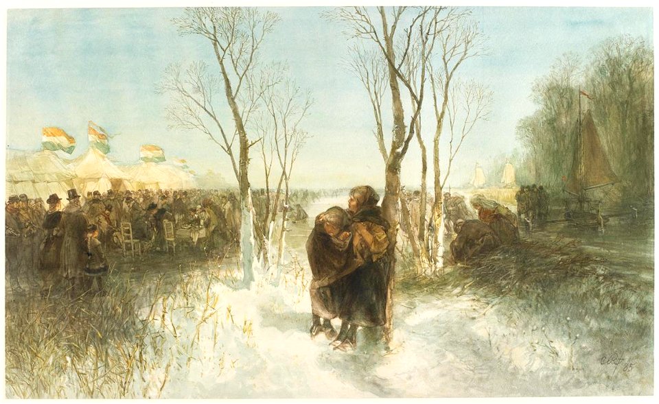 Charles Rochussen - Waifs near an Ice-skating Party
