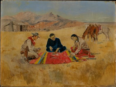 Charles Marion Russell - The Poker Game - 2007.56.1 - Yale University Art Gallery